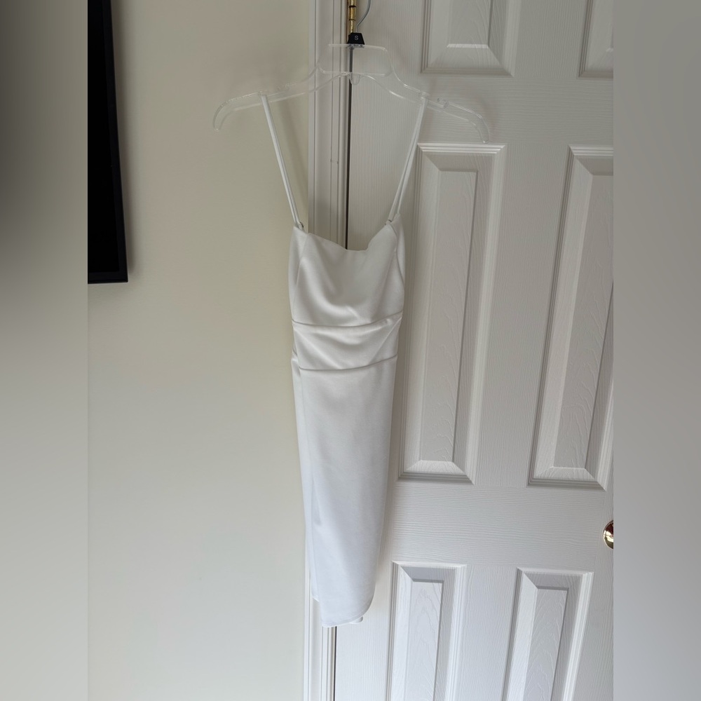 Lulus White Mini Dress – Size M, Crisscross Adjustable Straps, Worn Once